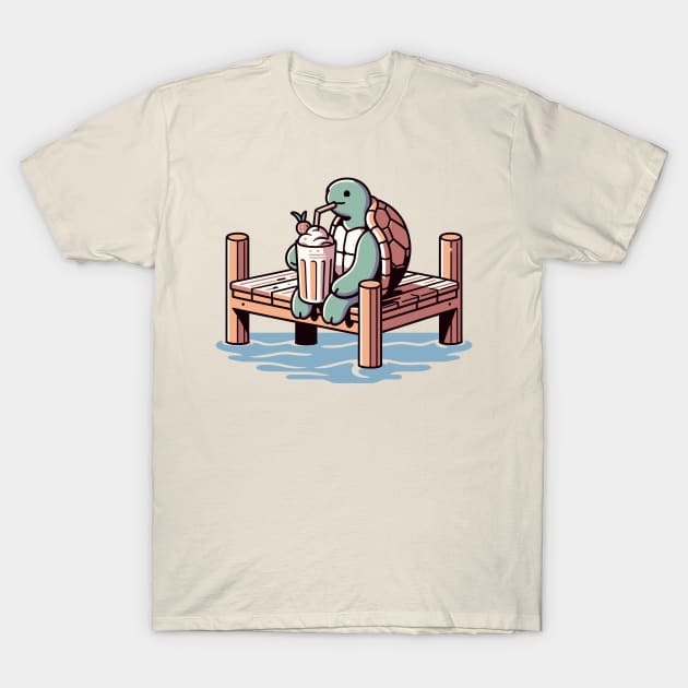 Lofi Turtle Milkshake T-Shirt by The Tee Bizarre